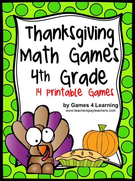 Thanksgiving activities for 4th graders. Fun Games 4 Learning: Thanksgiving Freebies