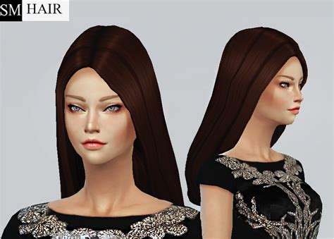 My Sims 4 Blog Simaniacos Long Straight Hair Edit For Females