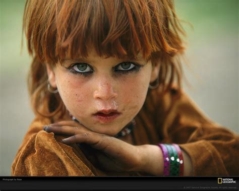 Afghan Girl National Geographic Bangles Green Eyes Bangs Wallpapers