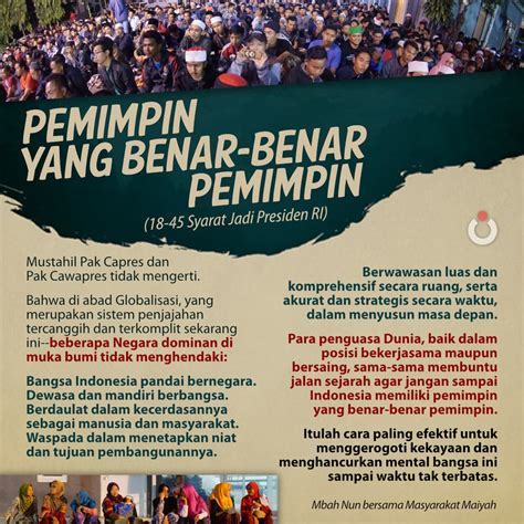 Pemimpin Yang Benar Benar Pemimpin Caknun Com