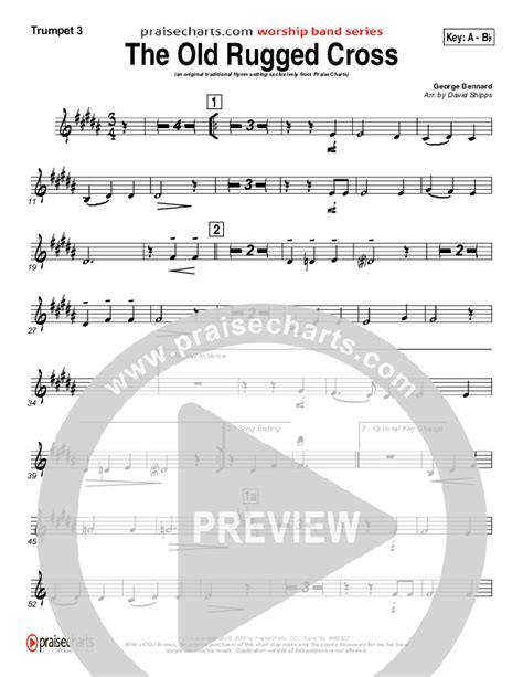 The Old Rugged Cross Trumpet Sheet Music Pdf Traditional Hymn