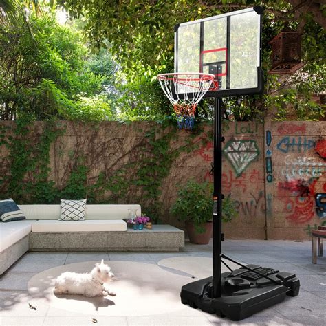 Arpstar Basketball Hoop Outdoor Portable Adjustable Height66ft To 10ft