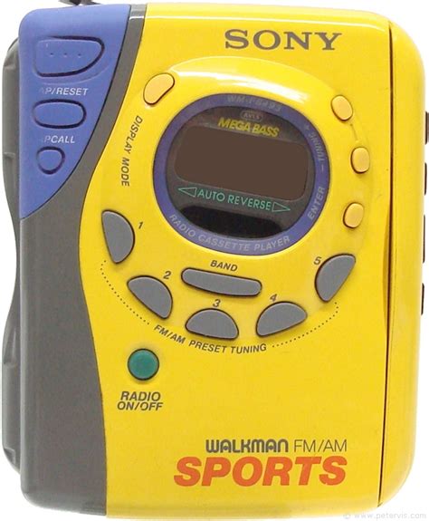 Vintage 1984 Sony Walkman Yellow Sports Wm F45 Amfm Cassette Player