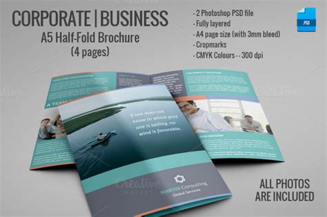 Free 25 Half Fold Brochure Templates In Psd Eps Ai