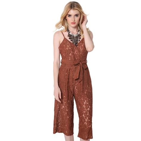 Rompers Women Jumpsuit 2017 Summer Fashion Sexy Elegant Sashes Hollow