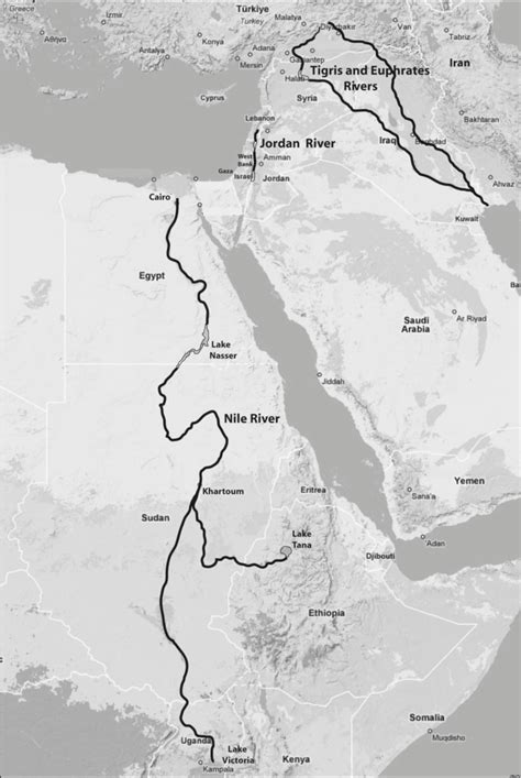 Drawing Ancient Egypt Nile River Map
