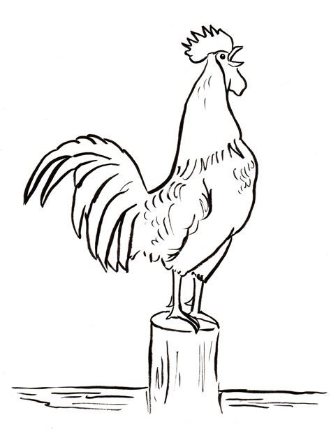 Choose your favorite coloring page and color it in bright colors. Rooster Coloring Page - Art Starts for Kids