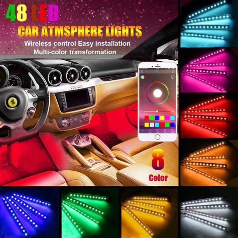 The sporty package for 2020 maruti vitara brezza will have a neutral black and silver colour combination with red carbon finish interior styling kit package. Aliexpress.com : Buy 4pcs 48LED 8 Color Car LED Strip ...