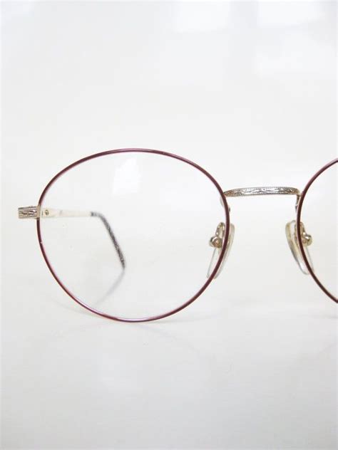 Round Wire Rim Eyeglasses 1980s Womens Vintage Glasses Geek Etsy