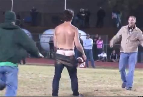 Patrick Hurley Shirtless And With Pants Down Gets Tackled By Angry Dads At High School