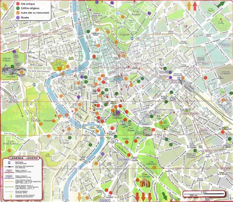 Plan Touristique De Rome Carte