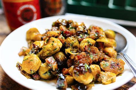Roast the brussels sprouts for 20 to 30 minutes, until they're tender and nicely browned and the pancetta is cooked. Roasted Brussels Sprouts with Balsamic Vinegar | Chuck Hughes