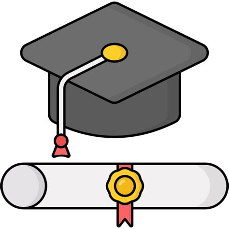 Graduation Cap Generic Outline Color Icon