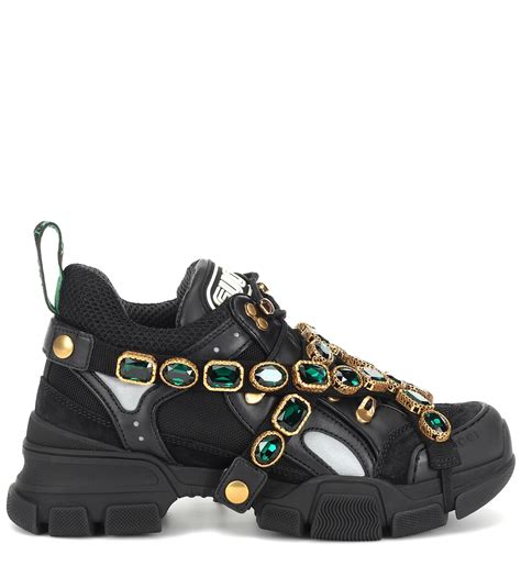 Gucci Flashtrek Embellished Sneakers Lyst
