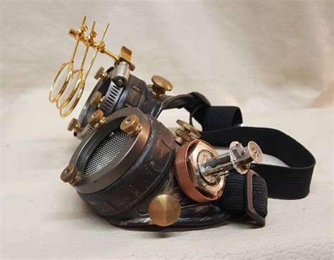 Steampunk Engineer Goggles With Triple Golden Magnifying Loupes Eventeny
