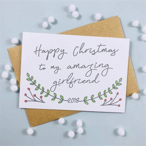 Happy Christmas To My Amazing Girlfriend Card By Momoandboo