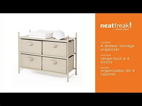Rich espresso finish can complement a wide range of bath decor styles 5028 neatfreak Stackable 4 Drawer Storage Organizer ...