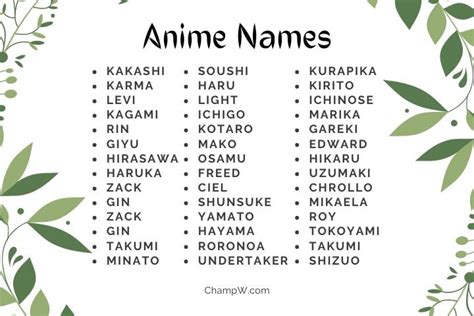 The Anime Names Cool Ideas You Can Get On The Internet