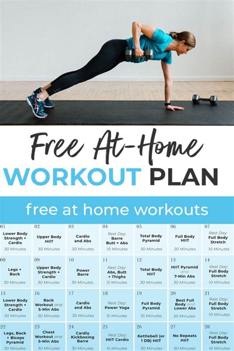 Free 30 Day Home Workout Plan Pdf Videos Nourish Move Love