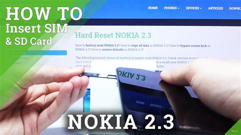 How To Insert Sim And Sd Card In Nokia 23 Nano Sim And Memory Card