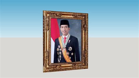 Pigura Photo Presiden Jokowi 02 3d Warehouse