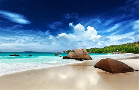 Beach In Seychelles K Retina Ultra X Id