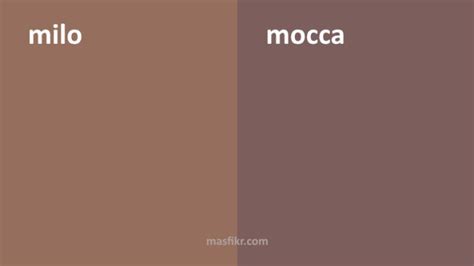 Perbedaan Warna Milo Dan Mocca Kombinasi Jilbab Dan Baju