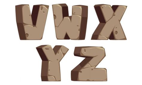 Premium Vector Stone Alphabets V W X Y Z Book Cover Design