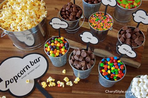 Diy Popcorn Bar With Printable Labels — Everyday Dishes And Diy