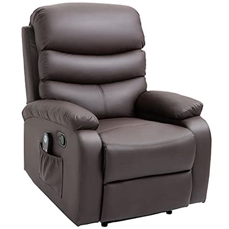 homcom homcom manual massage recliner chair padding single sofa with heat and remote control 8