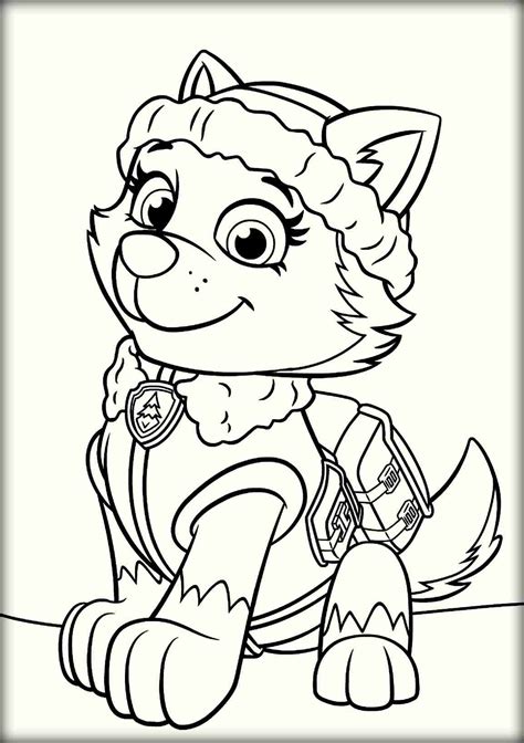 Paw Patrol Coloring Pages Everest at GetColorings.com | Free printable