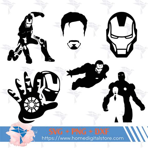 Iron Man Silhouette Svg Png Instant Download Files For Cricut Design