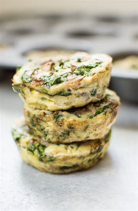 Healthy Breakfast Egg Muffins With Spinach