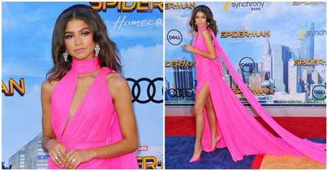 Find and follow posts tagged spiderman homecoming on tumblr. Zendaya Wears Ralph and Russo Pink Gown to Spider-Man ...