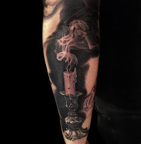 Pin By Hansel Orozco Moya On Realism Candle Tattoo Smoke Tattoo Tattoos