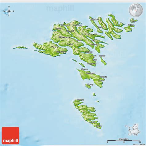 Enrich your blog with quality map graphics. Physical 3D Map of Faroe Islands