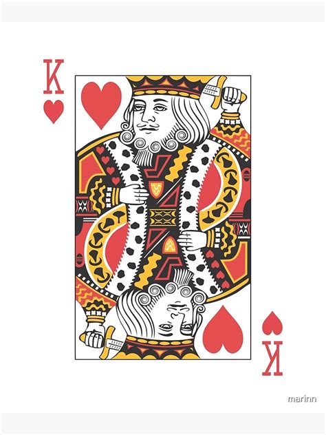 King Of Hearts Playing Card Metal Print For Sale By Marinn Redbubble