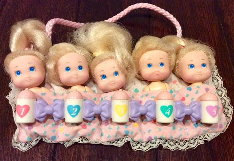 1990 Tyco Quints Blonde Hair Dolls With Bottles And Bunting Etsy