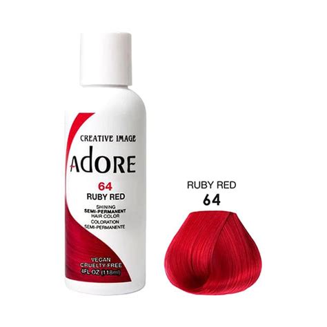 Adore Ruby Red 64 Semi Permanent Hair Color Cosmeticworldca
