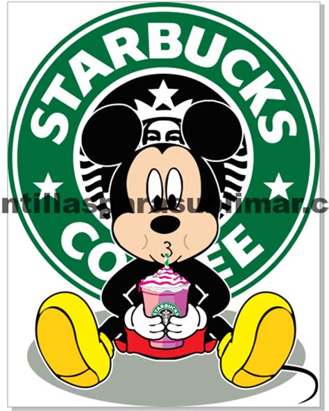 Starbucks Mickey Mouse Vector Sublimación Plantillas Para Sublimar