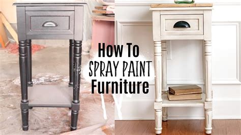 Spray Painting Furniture Furniture Makeover Ashleigh Lauren Youtube
