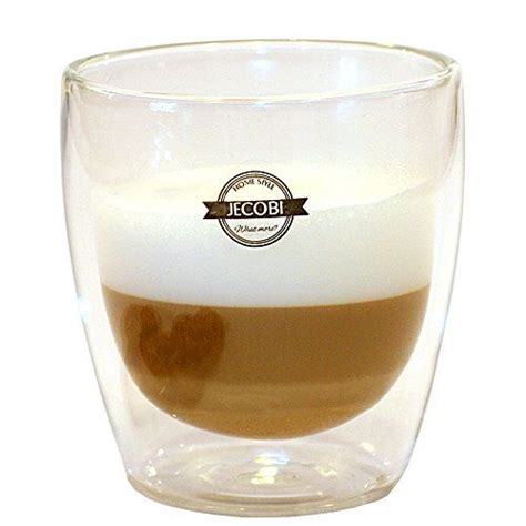 jecobi double wall insulated coffee mug glass tea espresso cups set of 2 8 5 ounce insulated