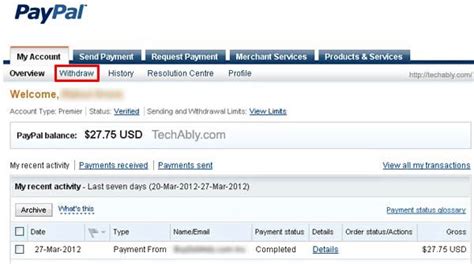 This allows paypal to move money sitting. How to transfer money from Paypal to Bank account?