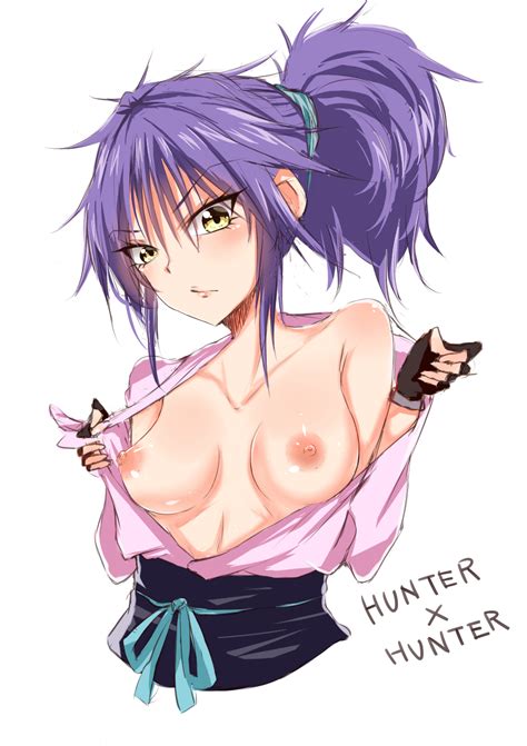 machi komacine hunter x hunter highres 1girl bare shoulders breasts breasts out