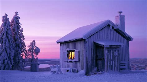 Nature Winter Season Sweden Houses 1920x1080 Wallpaper