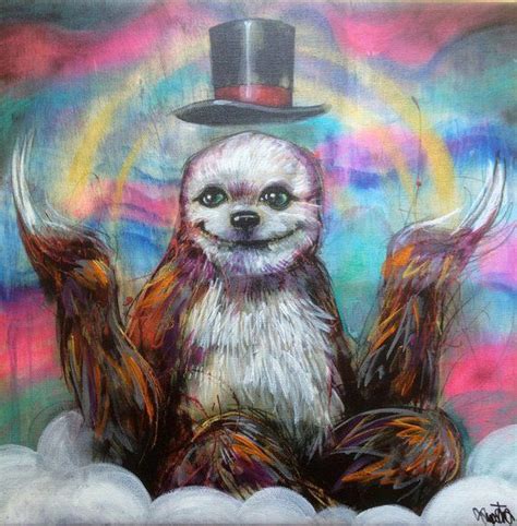 Sloth Art Giclee Canvas Art Print Giclee Art Canvas Etsy Sloth Art Black Ink Art Canvas