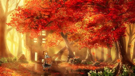 Autumn Anime Scenery Hd Wallpaper Pxfuel