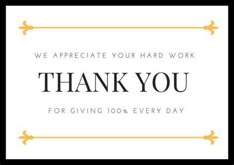 Employee Appreciation Thank You Notes Thank You Note Wording