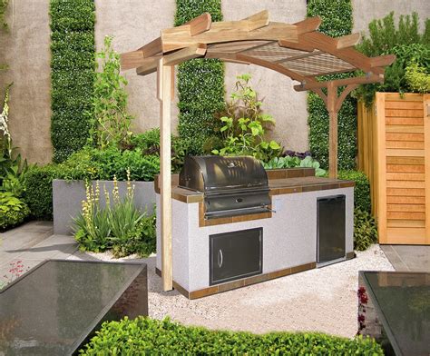 Building an outdoor kitchen with flagstone countertop, storage space for fire woods, a small refrigerator or a grill, is a diy project that can change this rustic outdoor kitchen will add value to your property. Simple Outdoor Kitchen Design Ideas - Interior Home ...