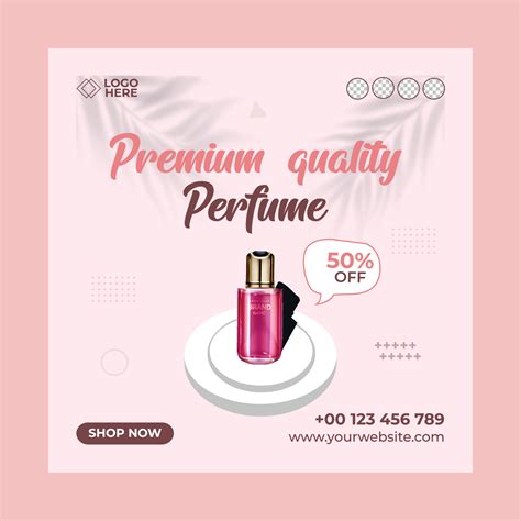 premium quality perfume social media post template suitable for social media posts and web or